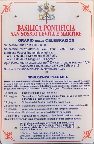 Leggi le date e gli orari delle Celebrazioni in Basilica