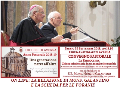 La Relazione di Mons. Galantino e Scheda di riflessione