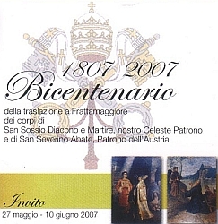 Celebrazione del Bicentenario della Traslazione dei Sant Sossio e Severino